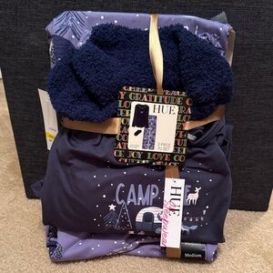 HUE Pajama Set - Dark Blue with Camping Theme